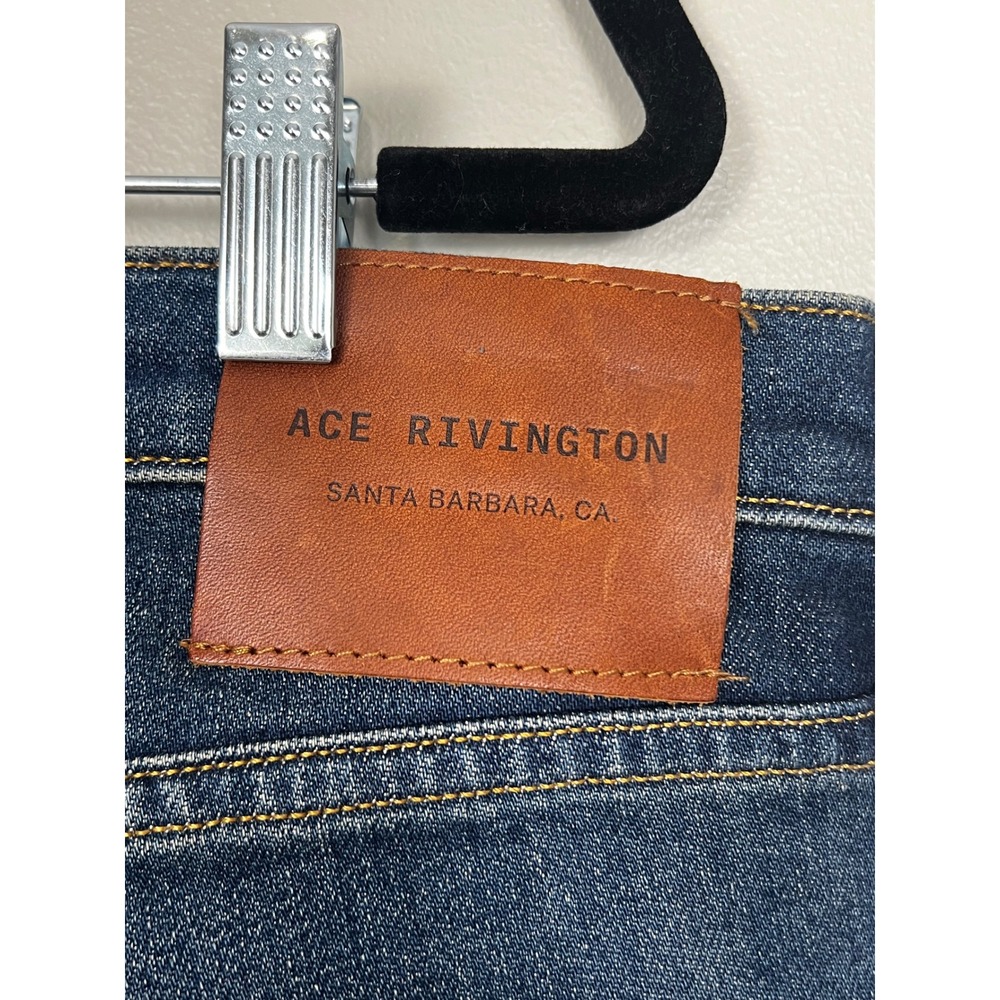 Ace Rivington Mens Athletic Taper Candiani Denim Jeans Dirty Vintage 39x34 NWT - Picture 4 of 15